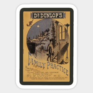 Vintage Dr. Dunlop's Family Practice Handbook Sticker